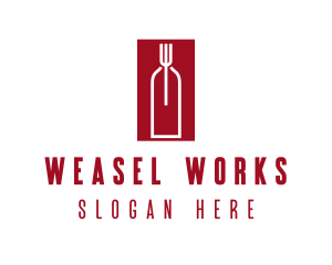 Food Wine Restaurant logo design