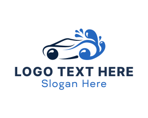 Car - Car Water Splash logo design