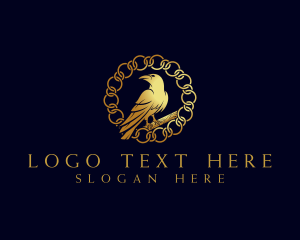 Agency - Luxury Crow Chain logo design