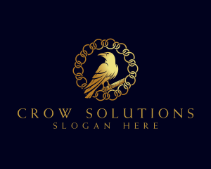 Luxury Crow Chain logo design