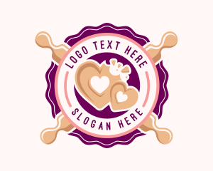 Delicious - Heart Cookie Bakery logo design