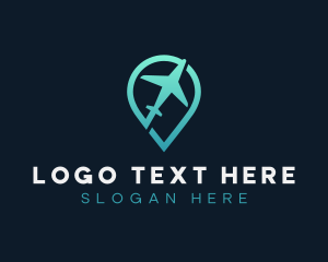 Aircraft - Airplane Pin Locator logo design