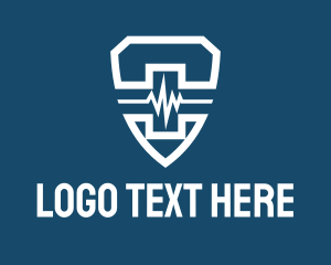 Temperature Check - Medical Lifeline Shield logo design