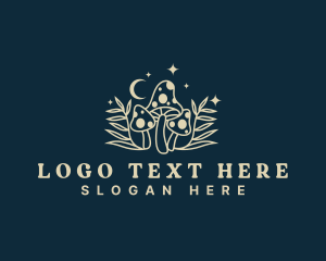 Psychedelic - Magic Mushroom Fungus logo design