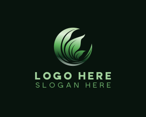 Natural Leaves Plant Logo