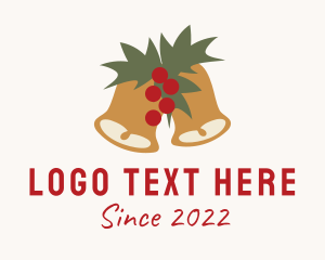 Festival - Christmas Bell Holly logo design