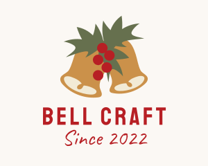 Bell - Christmas Bell Holly logo design