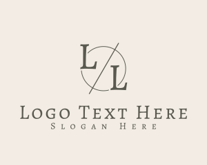 Lettermark - Generic Circle Slash Business logo design