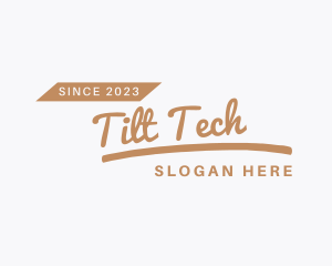 Simple Tilted Business logo design