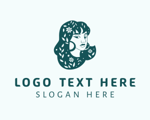 Floral Hair Beauty Salon Logo