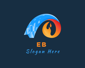 Cold Ice Flame Logo