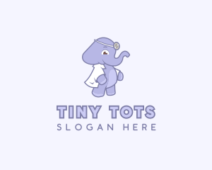 Pediatrics - Elephant Pediatrician Doctor logo design