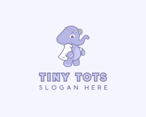 Elephant Pediatrician Doctor logo design