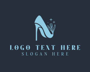 Shoemaking - Floral Fashion Stilettos logo design