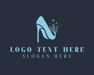 Shoes - Floral Fashion Stilettos logo design