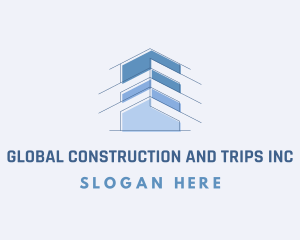 Skyscraper Building Engineer Architect Logo