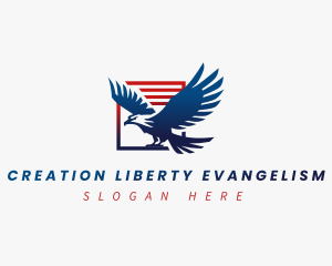 Patriot Postal Eagle logo design