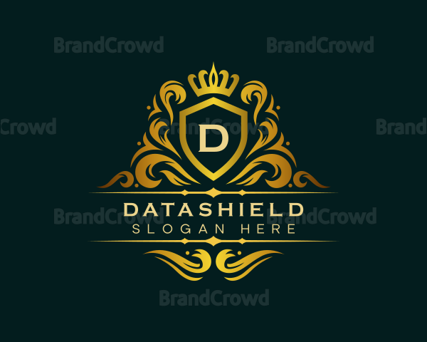 Luxury Ornament Crown Shield Logo