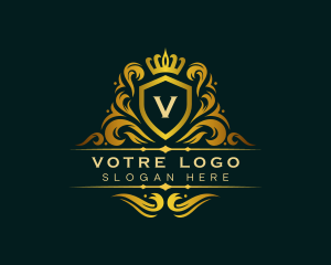 Luxury Ornament Crown Shield Logo