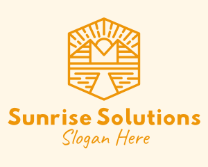 Sunrise Pyramid Travel logo design