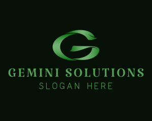 Stylish Green Letter G logo design