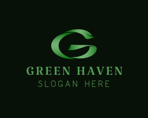 Stylish Green Letter G logo design