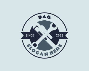 Drainage - Pipe Wrench Plumbing logo design