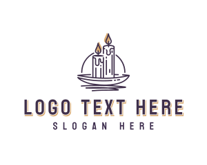 Scented - Artisanal Candle Decor logo design
