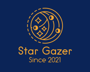 Star Moon Planet logo design