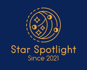 Star Moon Planet logo design