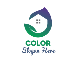 Eco Leaf House logo design