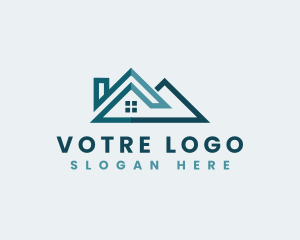 Home Roofing Builder logo design