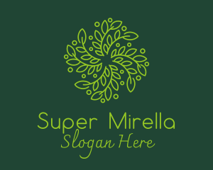 Spiral Green Leaf Logo
