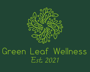 Spiral Green Leaf logo design