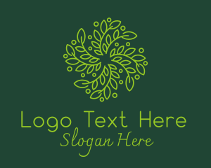 Spiral Green Leaf Logo