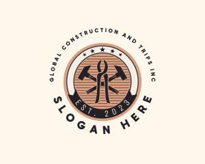 Tradesperson - Wood Sculpting Badge logo design