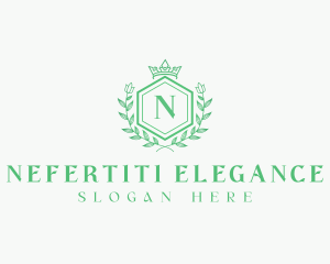 Elegant Floral Crown logo design