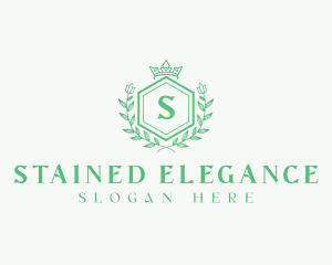 Elegant Floral Crown logo design