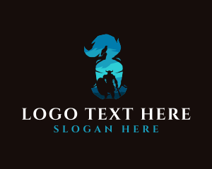 Medieval Viking Warrior logo design