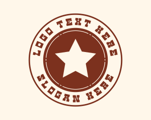Wasteland - Western Sheriff Badge logo design