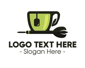 Tea Leaf - Tea Cup Dart logo design