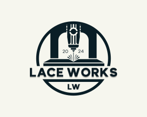 Laser Metalworks Fabrication logo design