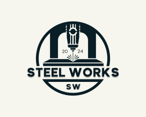 Laser Metalworks Fabrication logo design