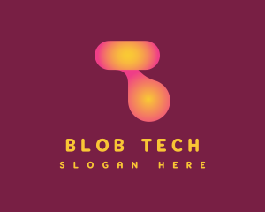 Blob - Fintech Blob Letter T logo design