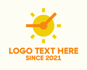Minutes - Solar Sun Clock logo design