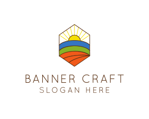 Farming Agriculture Field  logo design