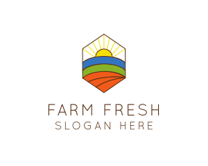 Farming Agriculture Field  logo design