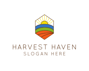 Farming Agriculture Field  logo design