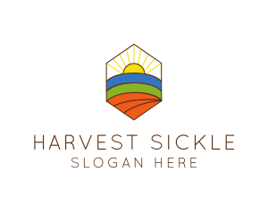 Farming Agriculture Field  logo design