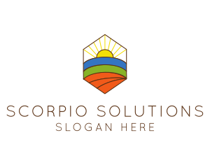 Farming Agriculture Field  logo design